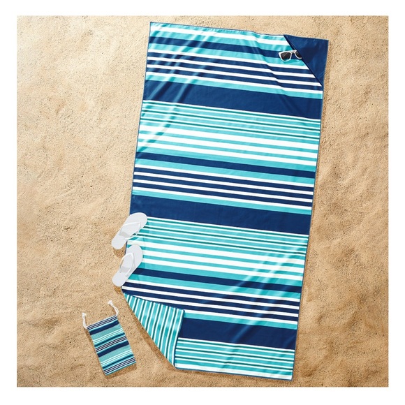 Better Homes And Gardens Bath Quick Dry Travel Beach Towel Blue